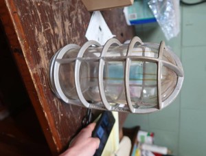 GLASS AND METAL LIGHT FIXTURE