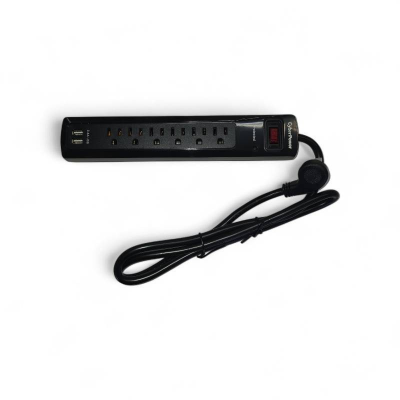 Lot of Four 8-Outlet Surge Protector 1200 Jules 4ft Cord Two 2.4A USB