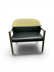 Waiting Room Chair Features a unique dual-fabric upholstery