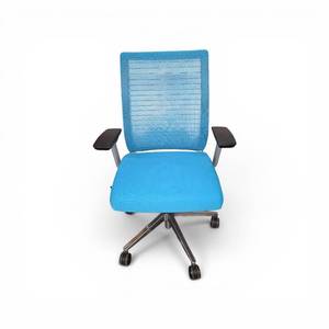 Steelcase Think V2 office chair in Turquise Blue with a chrome frame $1100 retail