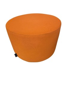 Steelcase alight lounge Ottoman (orange)2ft diameter with a height of 16