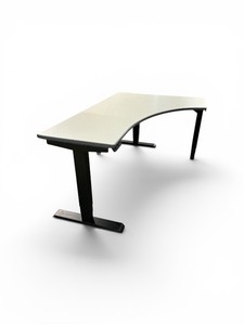 L Shaped Sit-Stand Power Desk