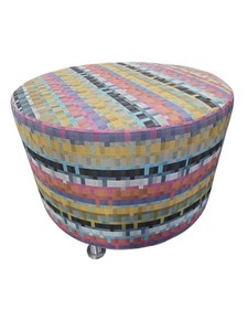 Steelcase Coalesse Round Ottoman that measures 24 in diameter  19 tall