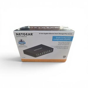 New Sealed Netgear 8- Port Gigabit Ethernet Smart Managed Plus Switch Retails for $39