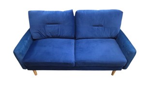 West Elm velvet sofa,