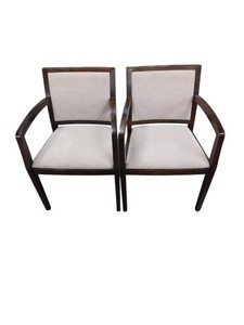 Geiger International wood frame guest chairs