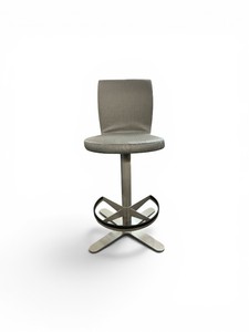 Nemschoff Palisade Stool features a contemporary gray upholstered seat