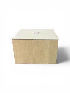 FSR white table with integrated wireless charging and USB ports