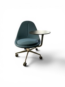 Keilhauer JUXTA Low back armless, 5 star base tablet chair