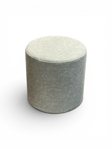 Gray Blue Dot ottoman