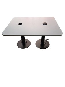 Multipurpose table with built-in power grommets
