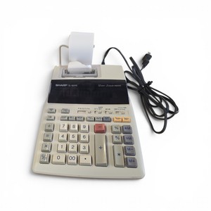 Sharp Printed Calculator EL-1801P with 2 New Rolls of Pape r