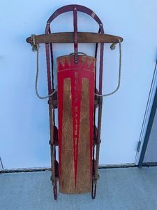 Vintage Metal and wood sled