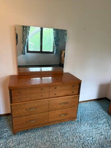 MCM Style Dresser with Mirror