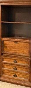 Wall unit with drop down door front and 3 drawers