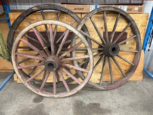 Lot of Antique Wagon Wheels (Lot of 3)