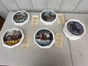 Collector Plates - Hamilton Collection Chuck Ren Mystic Warriors (Lot of 5) w COAs
