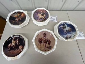Horse Collector Plates - Franklin Mint Western Heritage Museum (Lot of 5)