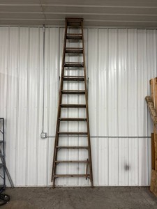 Wooden Library Ladder - Folding Step Ladder
