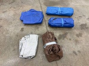 Tarps - Assorted Blue, White & Brown