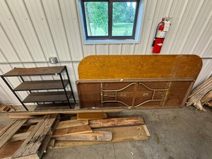 2 Folding Banquet Tables & Metal Rack