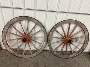 Antique Wagon Wheels (Lot of 2)