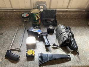 Hand Tools Mixed Lot - FibaTape Applicator, Black & Decker Sander & Titan Tape Measure