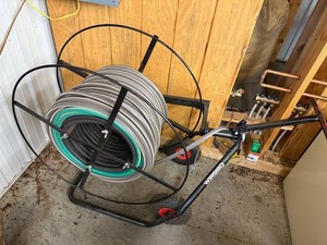 Hose Reel Cart - Wirsbo Comfort Systems With Coiled Hose