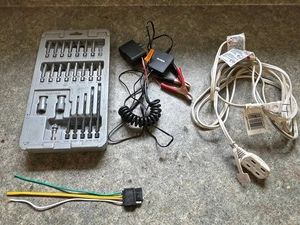 Electrical Parts Mixed Lot - Wiring, Cords & Screwdriver Bits