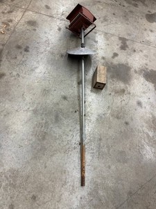 Bird Feeder - Pole Mount With Base & Mounting Block & Smaller Wooden Bird House