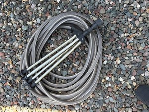 Garden Hose With Metal Sprayer Wand
