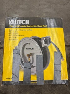 Air Hose Reel - Klutch 12in X 50ft Auto Rewind in Orig Box