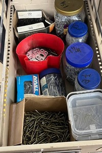 Screws, Nails & Fasteners Mixed Lot - Drawer Contents Only