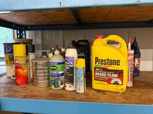 Automotive Fluids & Chemicals Mixed Lot - Prestone, NAPA, Valvoline, 3M - contents unverified