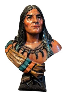 LLC - Vintage Chalkware Native American Bust