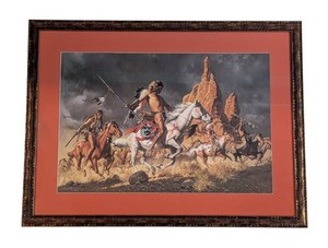 LLR - Navajo Ponies for Comanche Warriors by Frank McCarthy Signed Numbered Print