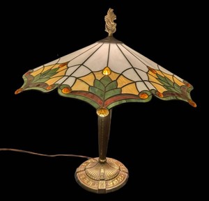 LLR - Vintage Stained Glass Table Lamp