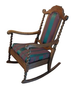 LLR - Antique English Oak Barley Twist Rocker