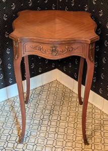 LLB - Antique French Louis XV Walnut Side Table