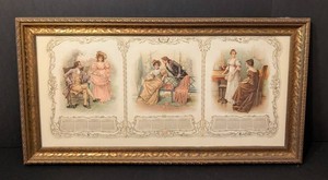 LLB - Antique Framed Victorian Calendar 1898