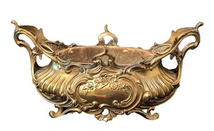 LLR - Antique French Art Nouveau Jardiniere Rococo Louis XV Spelter Gilt
