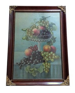 Vintage Framed Fruit Still Life Print