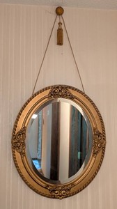 B2 - Vintage Gold Wall Mirror 22 X 26 in.