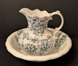 LLR - Antique F. Winkle & Co. Nancy Wash Pitcher & Basin
