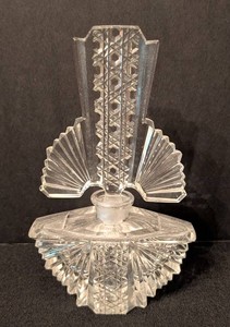 LLR - Vintage Art Deco Crystal Perfume Bottle