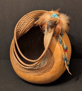 LLR - Native American Decorative Gourd Sculpture