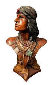 LLR - Vintage Chalkware Hiawatha Bust