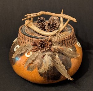 LLR - Signed J.P. Lidded Gourd Vessel