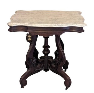 B2 - Antique Victorian Marble Topped Side Table