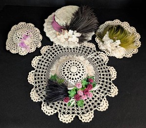 B1 - Lace Doll Hats (Lot of 4)